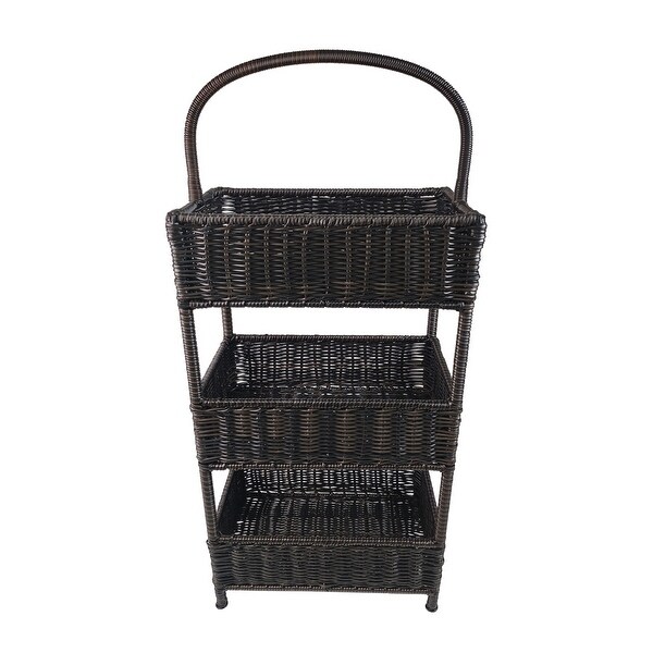 Wicker Woven Storage Rack-3-Layer