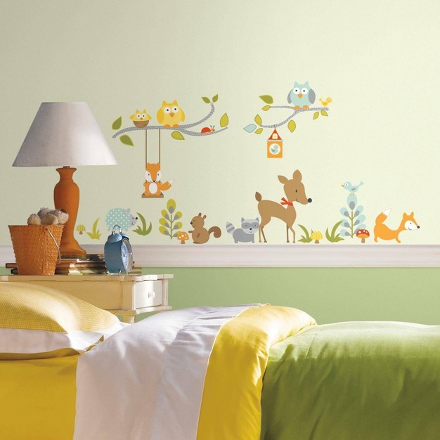 Woodland Fox And Friends Peel Stick Wall Decal Roommates