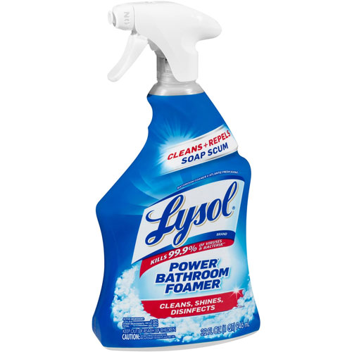 Reckitt Benckiser Lysol Disinfectant Power Bathroom Foamer | Liquid， Atlantic Fresh， 32 oz Spray Bottle， 12