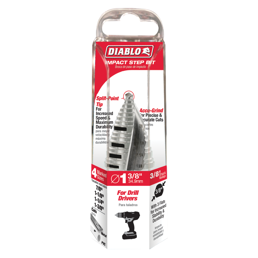 Diablo Tools 7/81-3/8 Step Drill Bit (15 Steps)