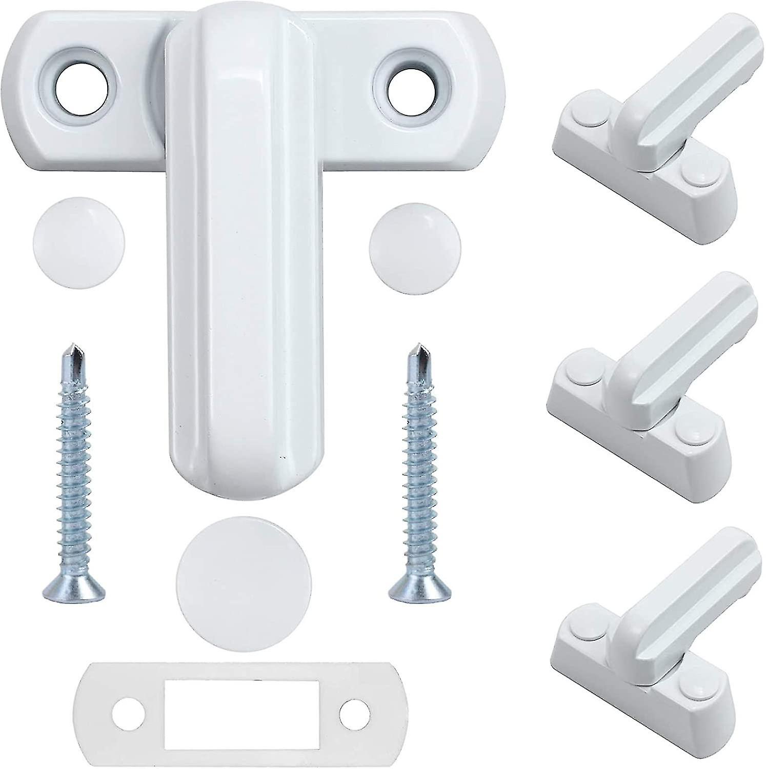 4 Window Lock-zinc Alloy-4pcs White Door Lock-home Security Upvc/pvc