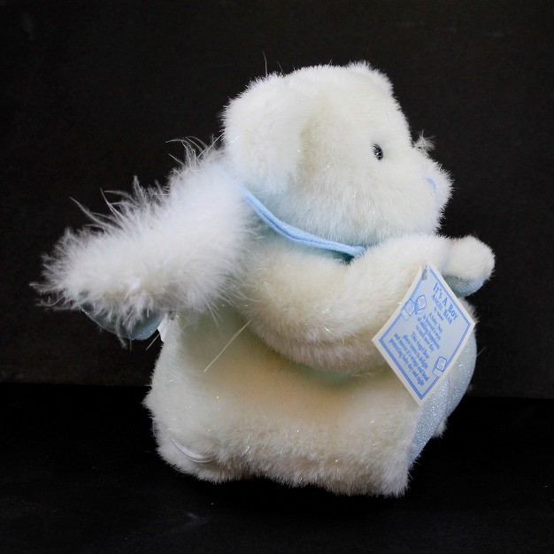 Ganz It x27 s A Boy Angel Bear One Plush Bear 8 Inches Baby Musical Eg6372 Fabric White