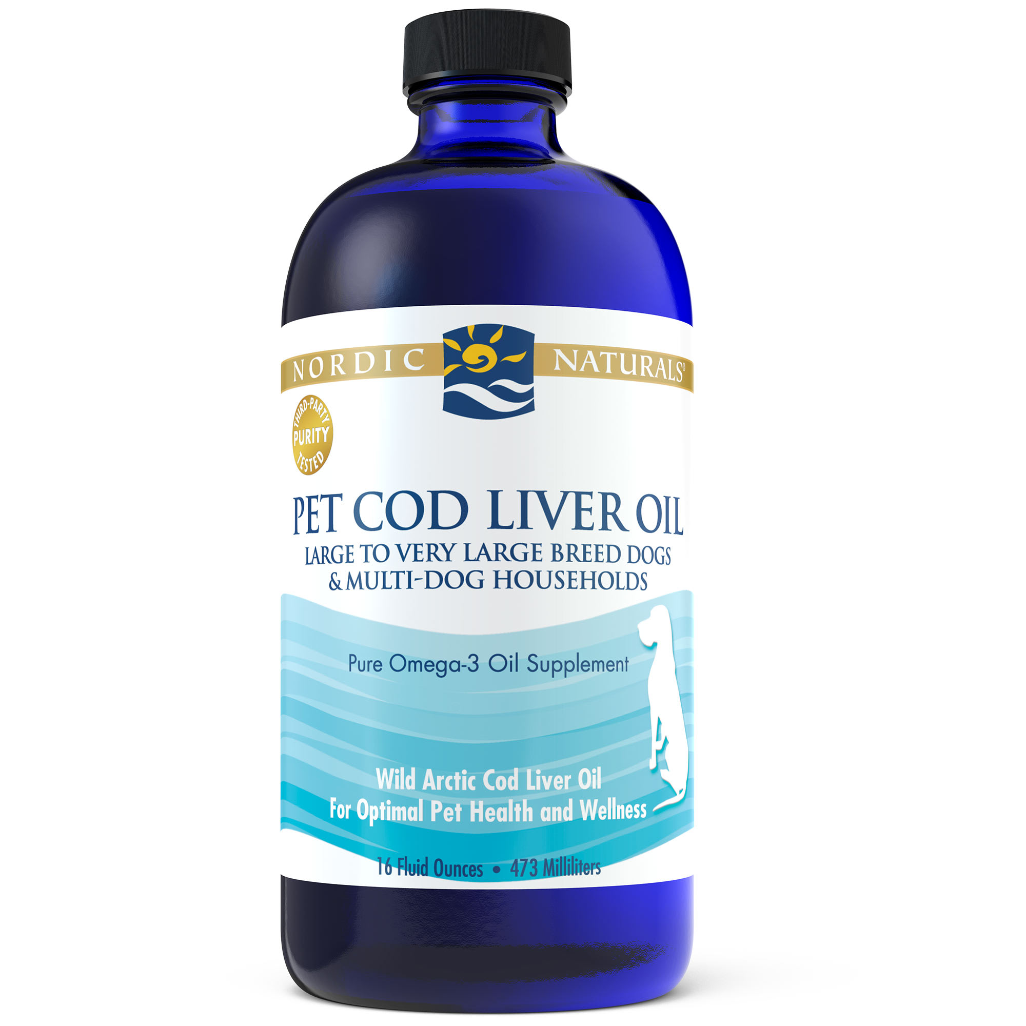 Nordic Naturals Omega-3 Pet Cod Liver Oil Liquid for Dogs， 16 fl. oz.