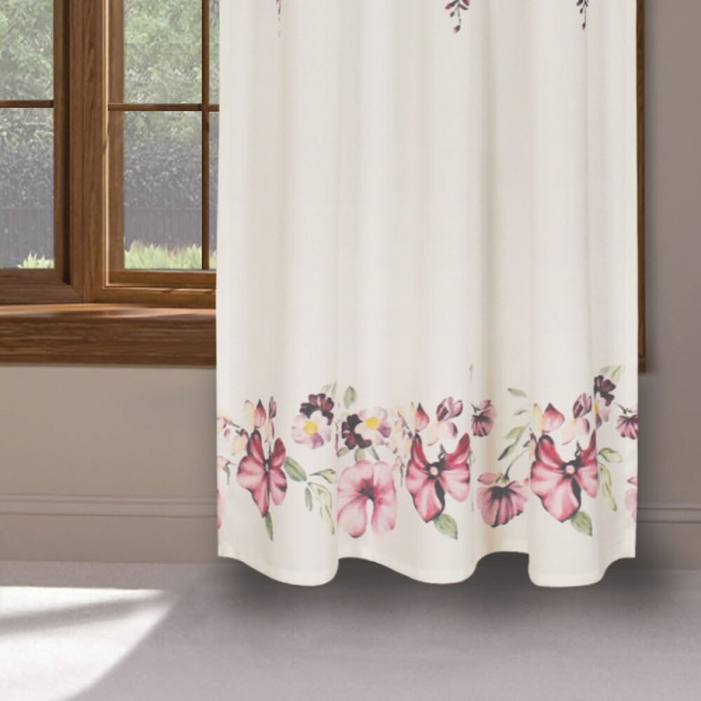 Waldron Floral Room Darkening Rod Pocket Single Curtain Panel