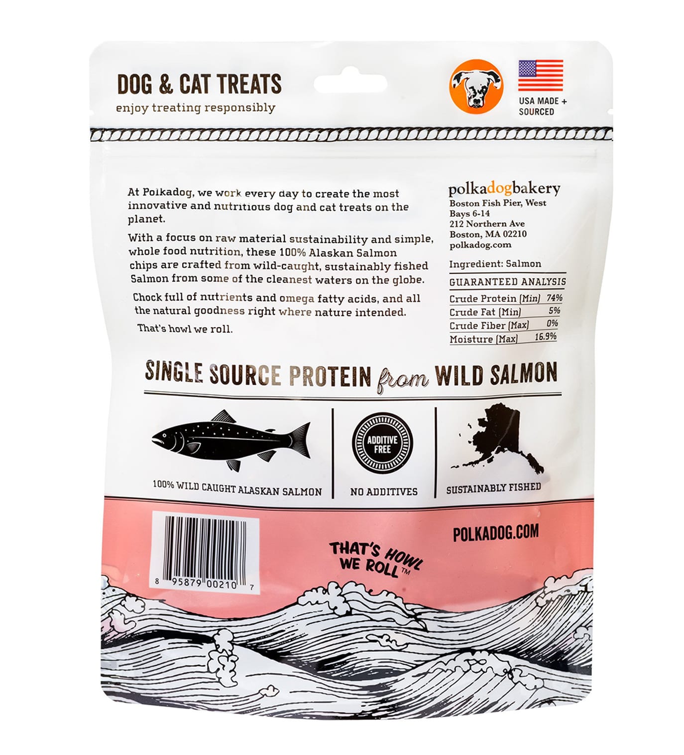 POLKADOG BAKERY Alaskan Salmon Chips for Dogs and Cats