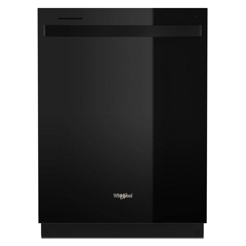 Whirlpool 24 in. Black Dishwasher with Stainless Steel Tub and Tall Top Rack WDT740SALB