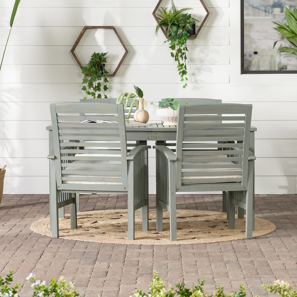 Middlebrook Surfside 5 piece Acacia Wood Outdoor Dining Set   60 x 34 x 30h