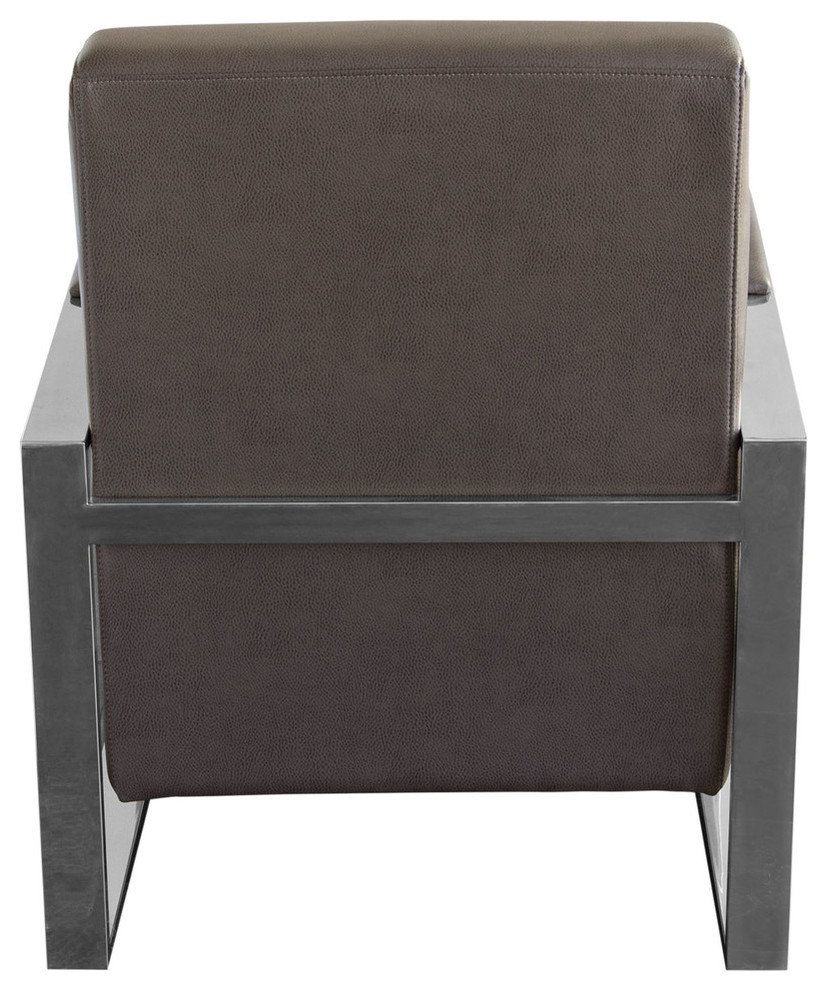 Century Accent Chair With Stainless Steel Frame   Contemporary   Armchairs And Accent Chairs   by Diamond Sofa  Houzz