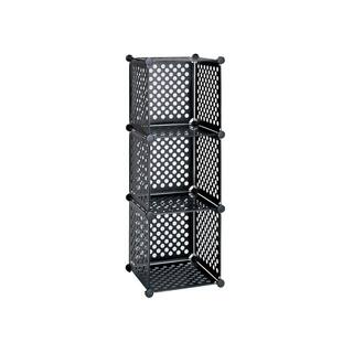 OIA 30.25 in. H x 30.25 in. W x 14.75 in. D Black Plastic 4-Cube Organizer NH-15901W-1