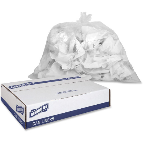 Genuine Joe Clear Trash Can Liners  GJO01010