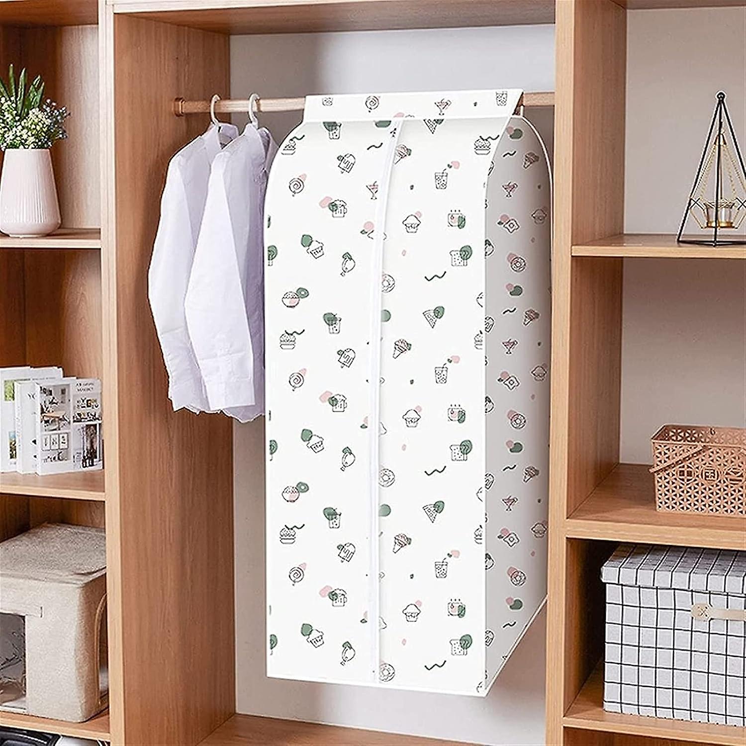 Clothes Covers Zipper Dust Clothes Cover Clothes Storage Wardrobe Suit Bags Closet Hangers Case Clothing Cover Dust Bag Hanging Organizer (size : 04 6