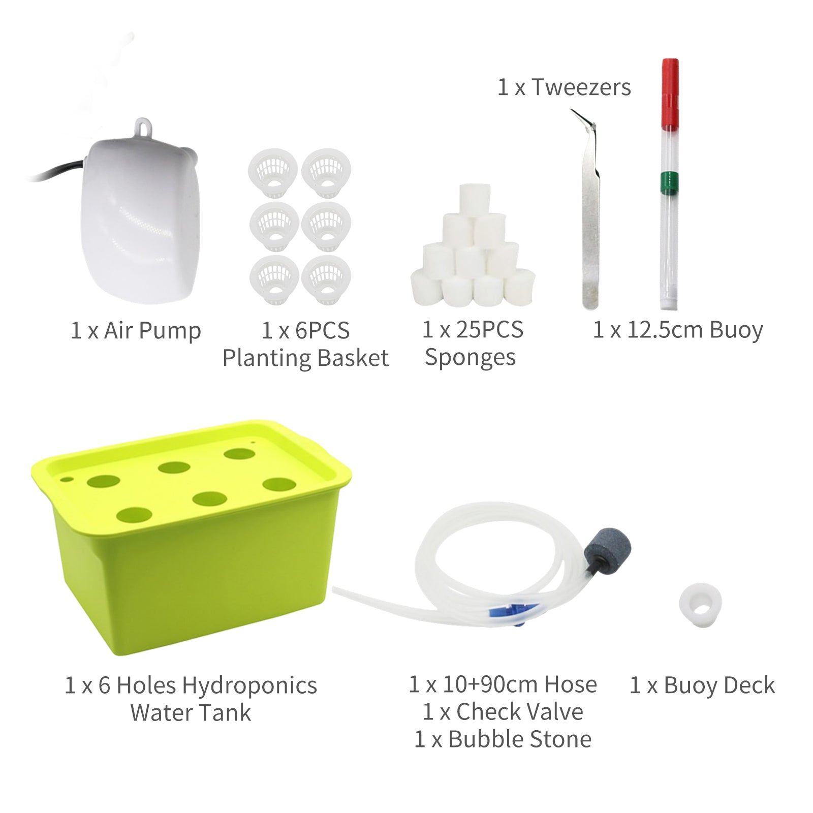 Ammoon Hydroponics Growing System Cabinet Box 6 Holes Balcony Vegetable Growing Hydroponic Tank Kit Indoor Herb Garden Starter Kit Soilless Cultivation Planting Box for Home Gardening