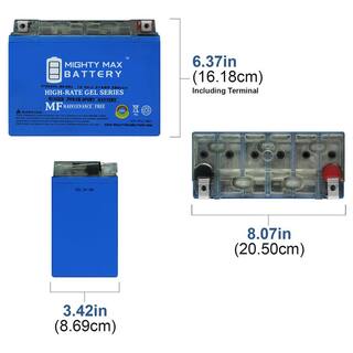 MIGHTY MAX BATTERY 12-Volt 21 Ah 350 CCA GEL Rechargeable Sealed Lead Acid (SLA) Powersport Battery YTX24HL-BSGEL