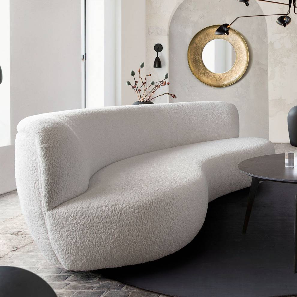 Simone Curved Sofa   Transitional   Sofas   by HedgeApple  Houzz