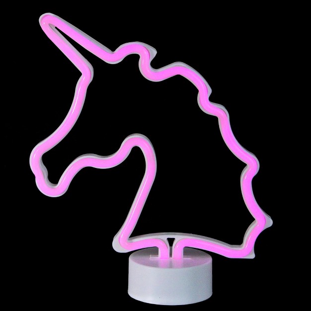 Battery Operated Neon Style Led Unicorn Table Light Pink