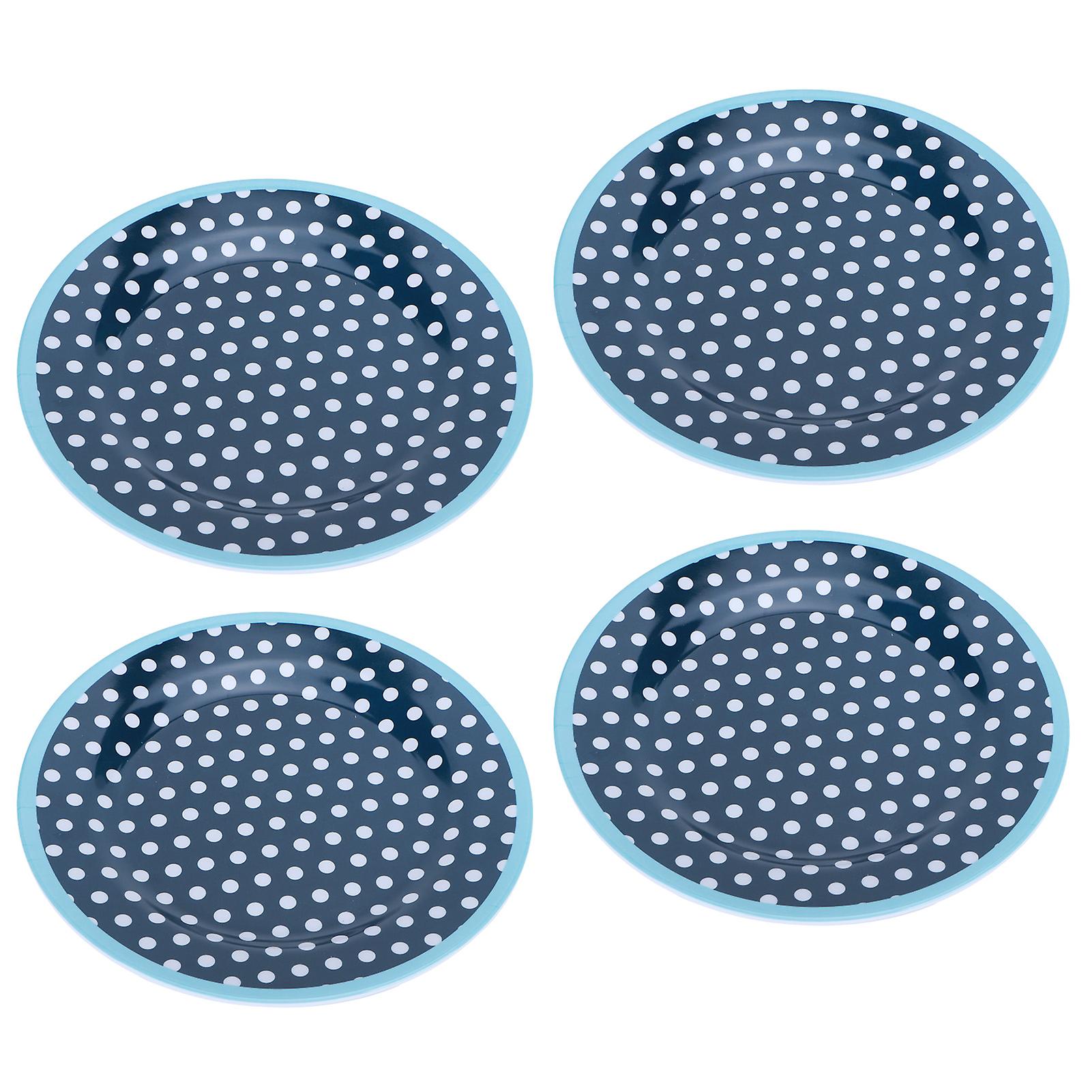 4pcs 9in Food Dish Fruit Salad Dessert Plate Tableware Kitchen Accessory For Home