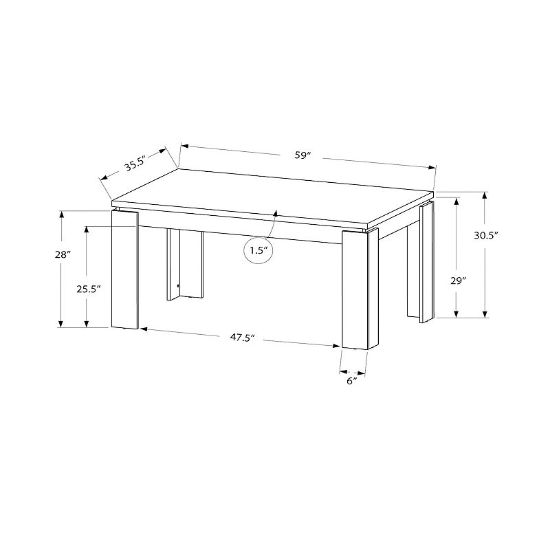 Monarch Rectangular Distressed Dining Table