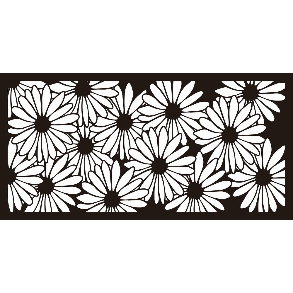 HighlandHome Laser Cut Metal Privacy Fence Screen  24\