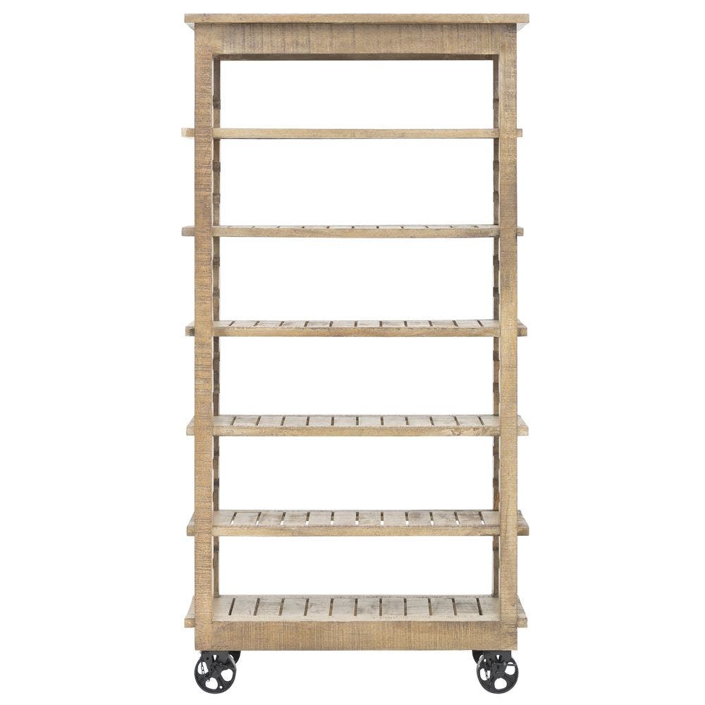 Central Exclusive Mango Wood 5-Shelf Unit - 36