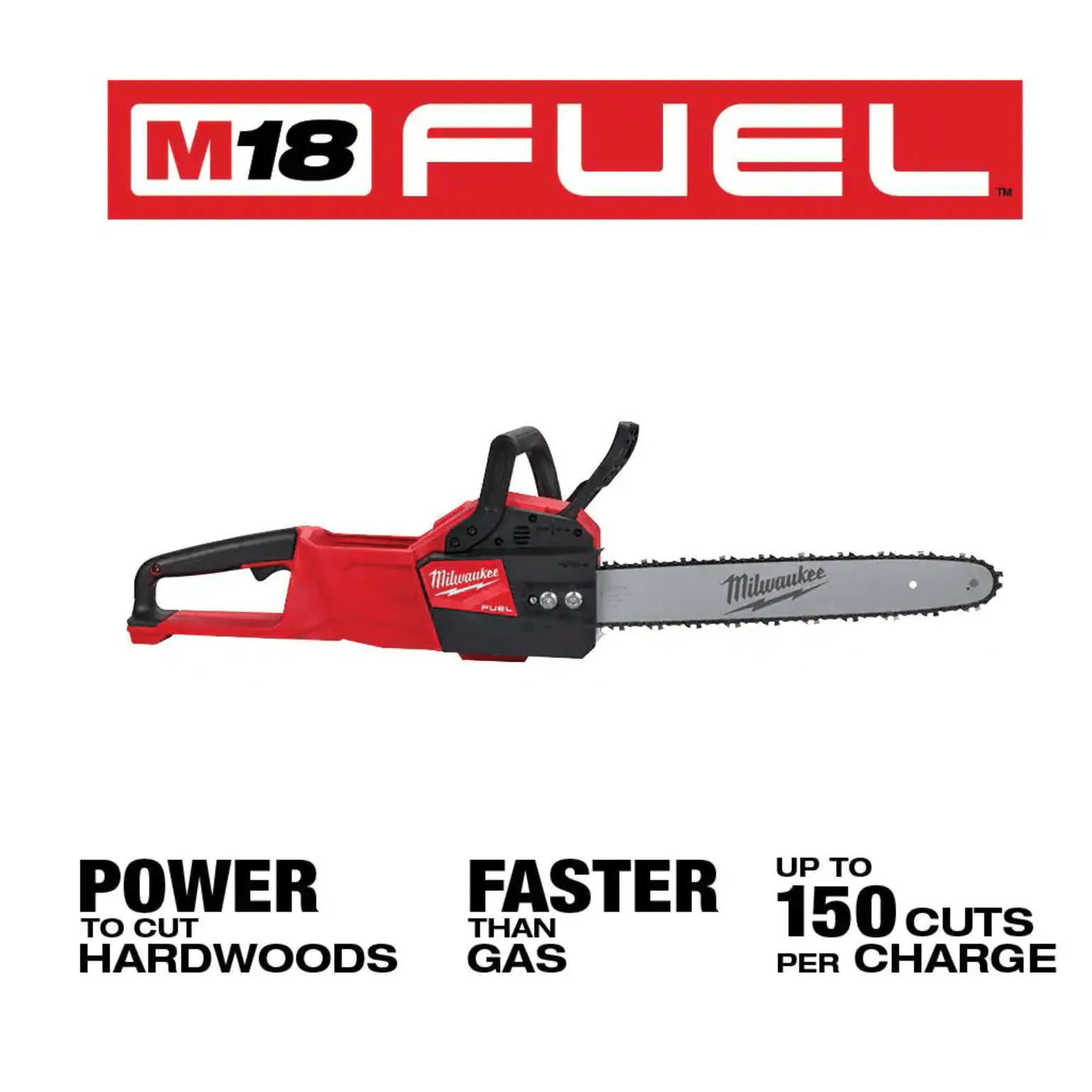 Milwaukee M18 Fuel 16 in. 18-Volt Lithium-Ion Brushless Cordless Chainsaw， Tool-Only (2727-20)