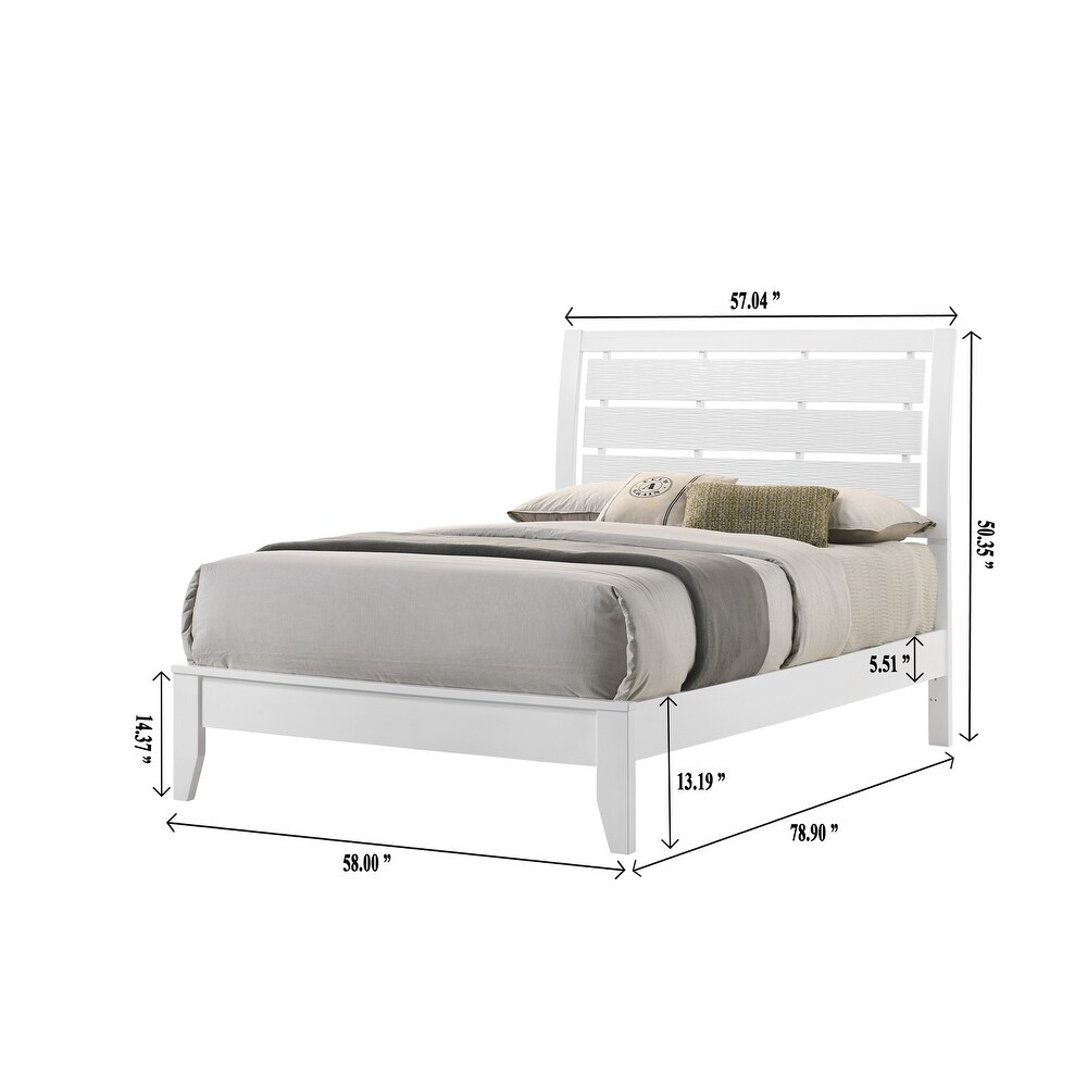 Idell 6 Piece White Sleigh Bedroom Set