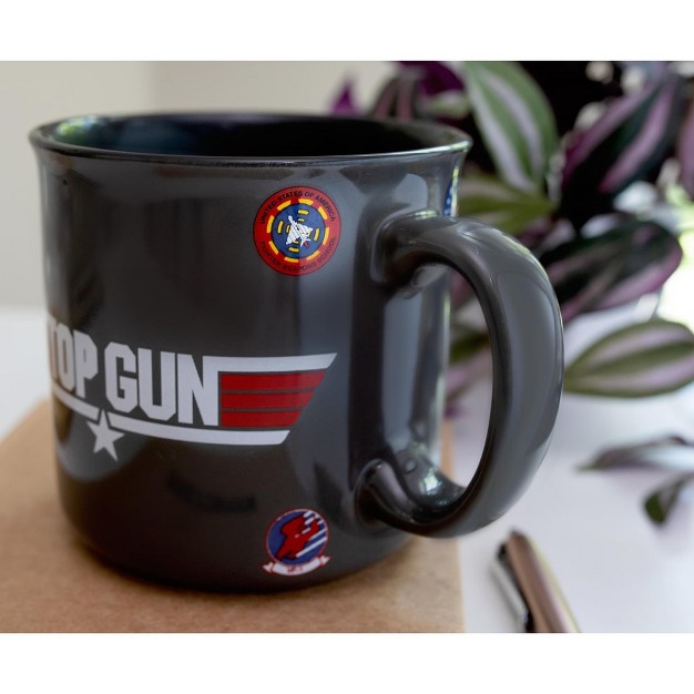 Silver Buffalo Top Gun Maverick Ceramic Camper Mug Holds 20 Ounces