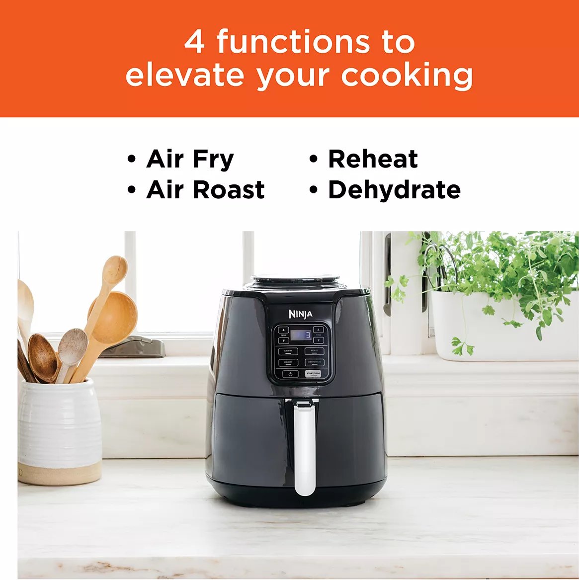 Ninja AF101 Air Fryer that Crisps， Roasts， Reheats， and Dehydrates