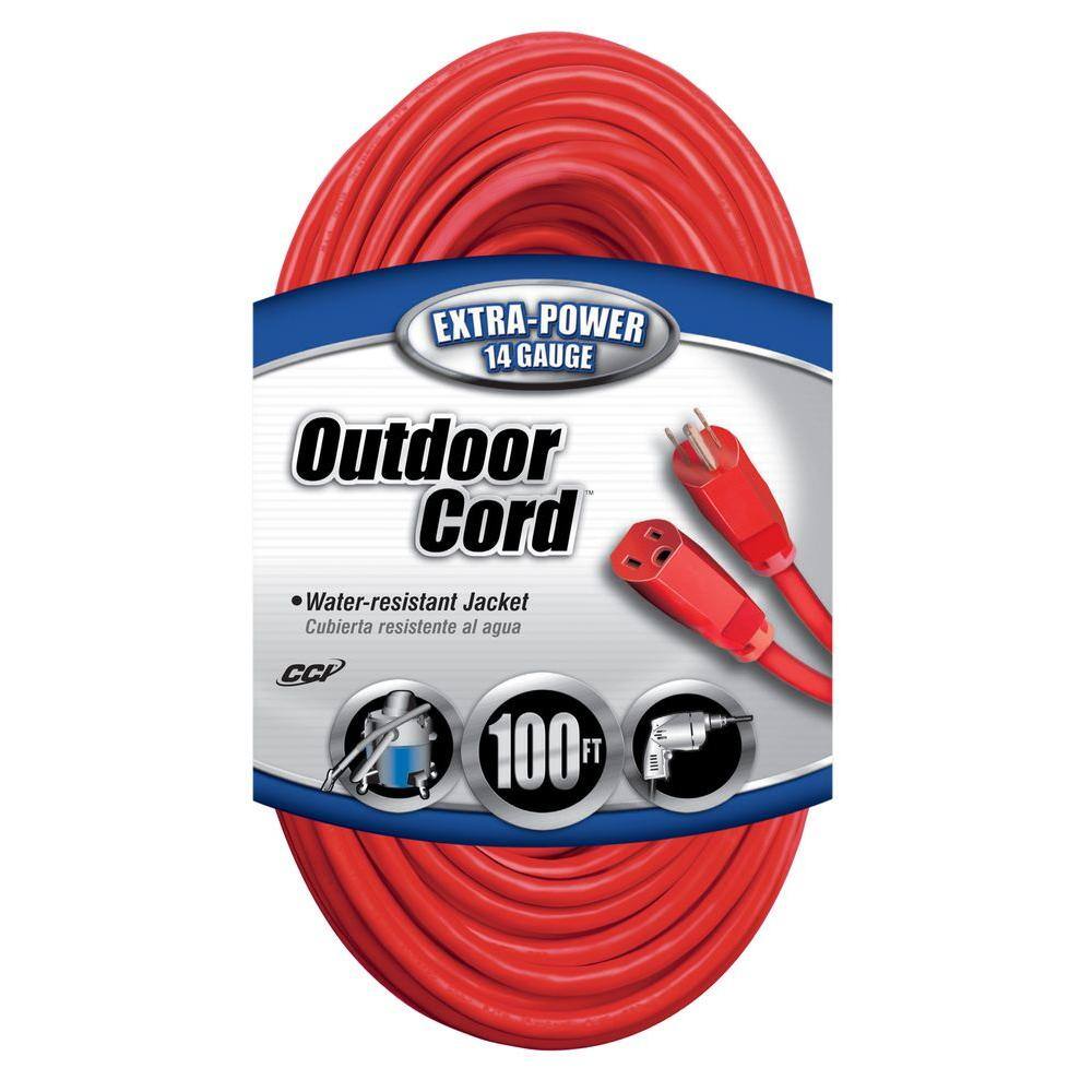 Southwire 100 ft. 143 SJTW Outdoor Medium-Duty Extension Cord 2409SW8804