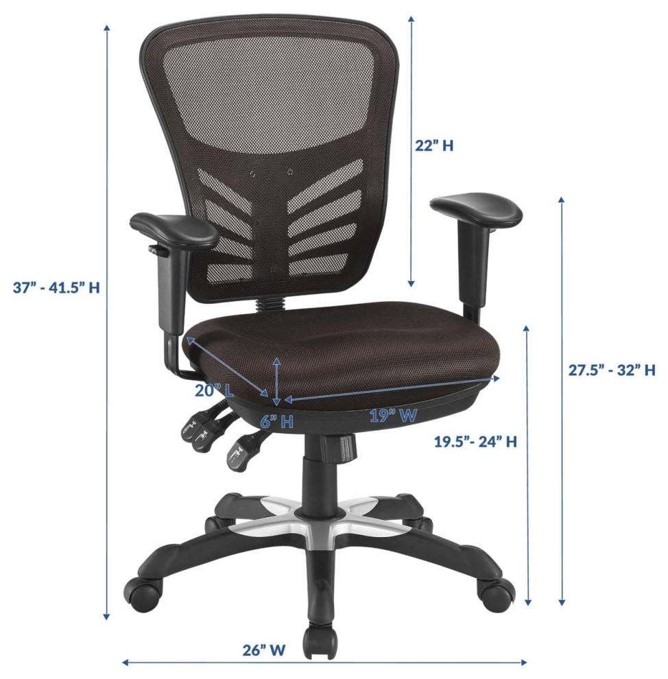 Articulate Mesh Office Chair Eei 757 Brn   Folding Chairs And Stools   by Dot  ampBo  Houzz