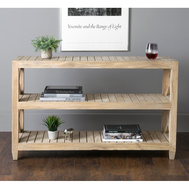 East at Main Natural Reclaimed Wood Rustic Console Entryway Table