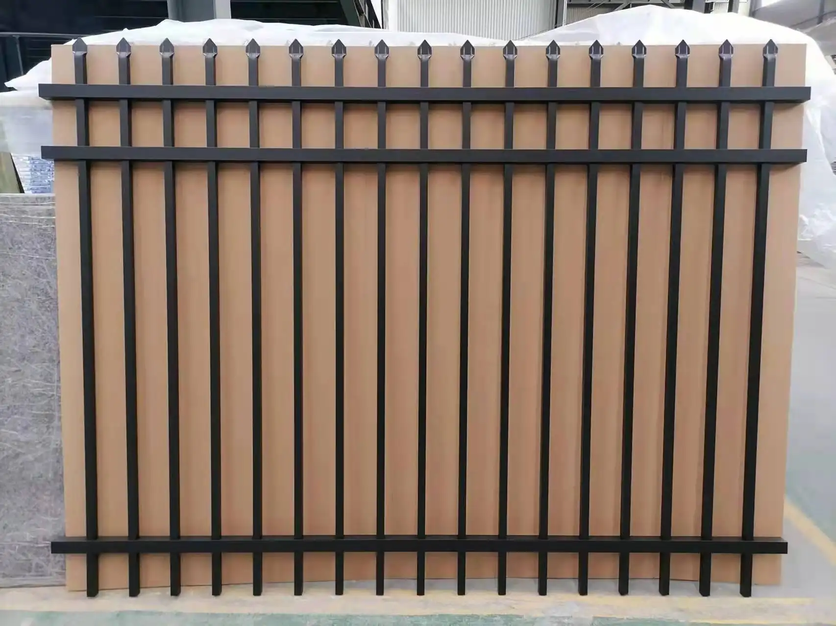 European Design metal fence Anti shock no rust Prefab aluminum Garden Fence With Post