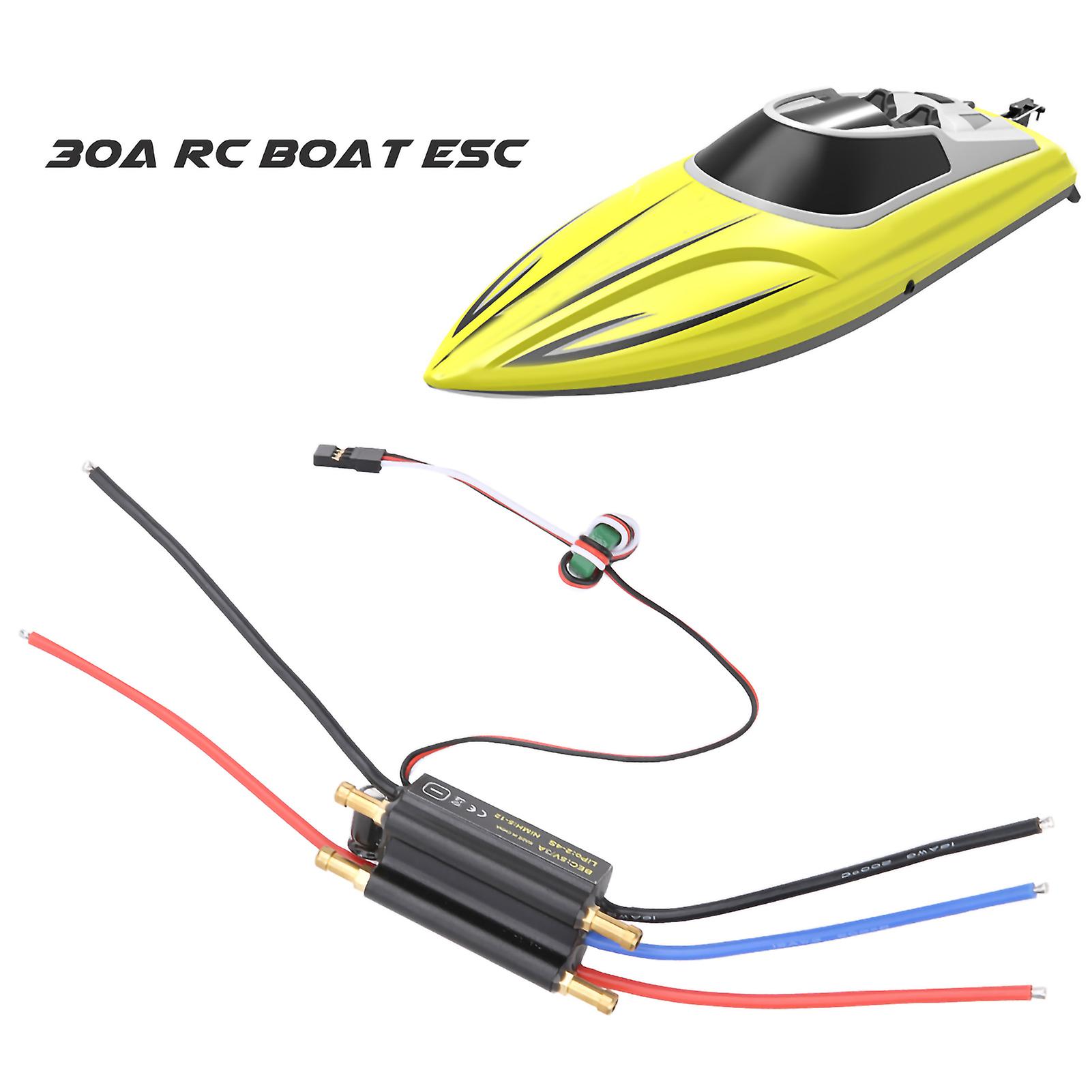 30a Rc Boat Waterproof Brushless Esc Electric Speed Controller Accessory For Rc Boat