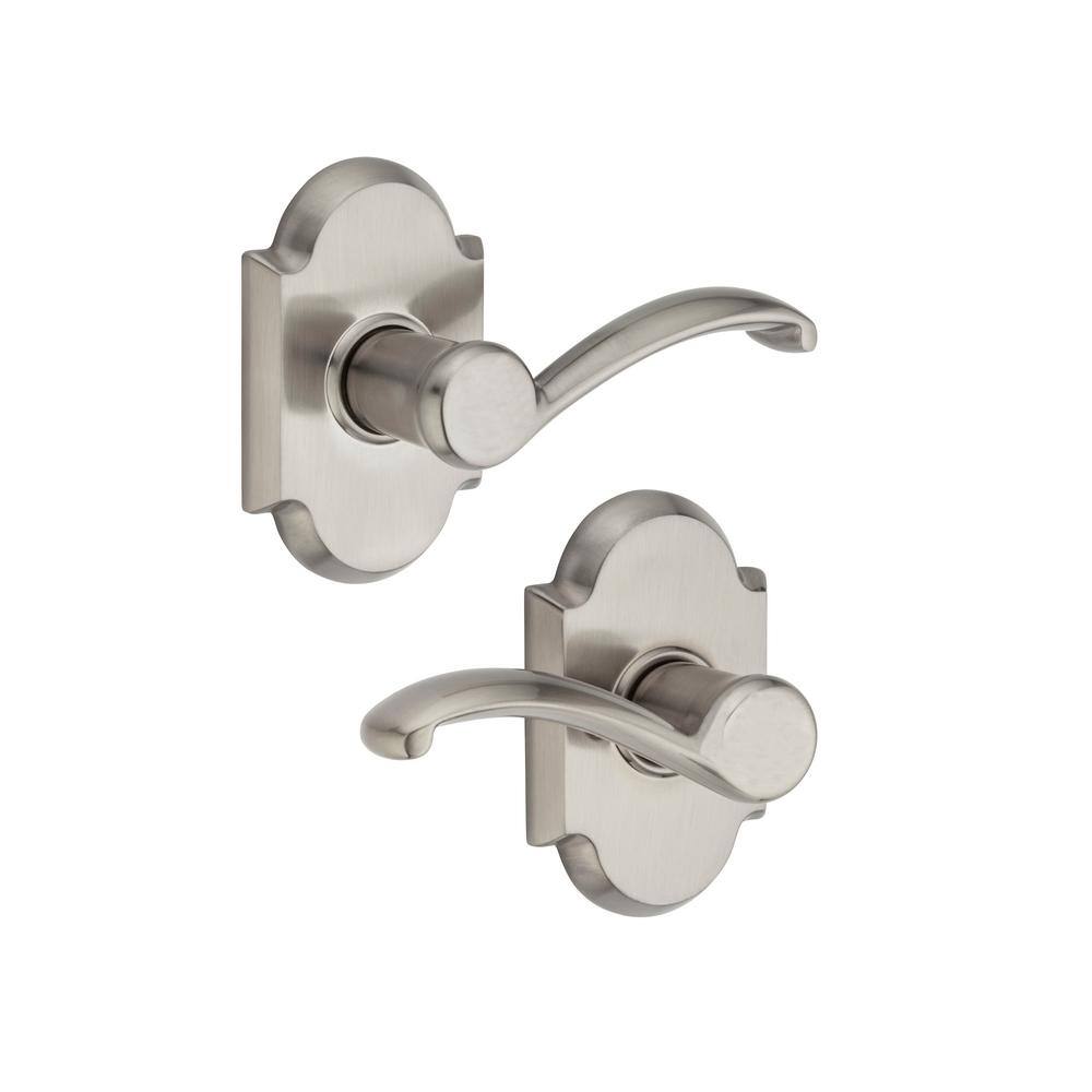 Kwikset Austin Satin Nickel Passage HallCloset Door Handle with Microban Antimicrobial Technology 720AUL 15 6AL RCS