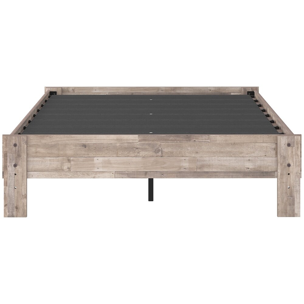 Signature Design by Ashley Neilsville Weathered Woodgrain Platform Bed