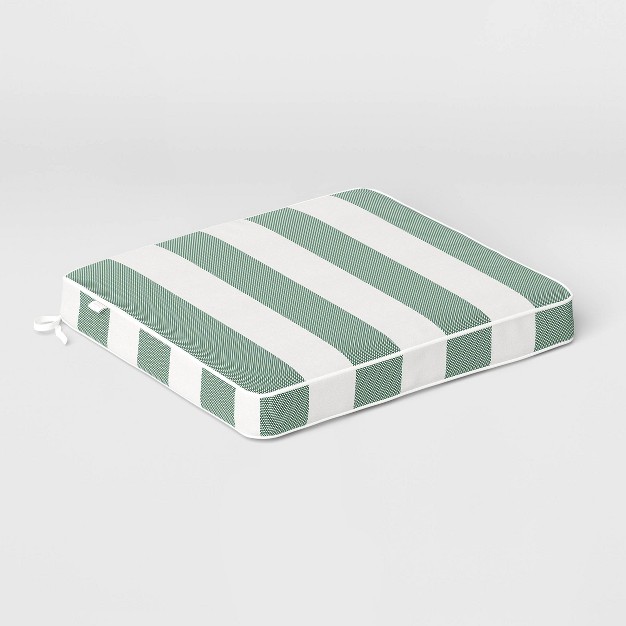 Outdoor Seat Cushion With Contrast Piping Designed With Studio Mcgee
