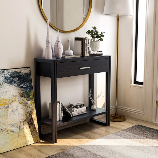 Porch and Den Sewell Modern 35-inch 1-shelf 1-drawer Console Table