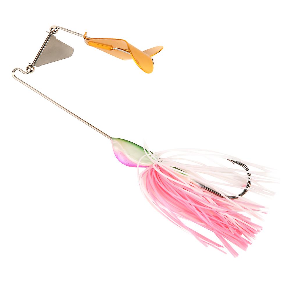 Sequins Bait Fishing Lure Artificial 360 Degrees Rotating Fishing Lure Baits With Hookpink White