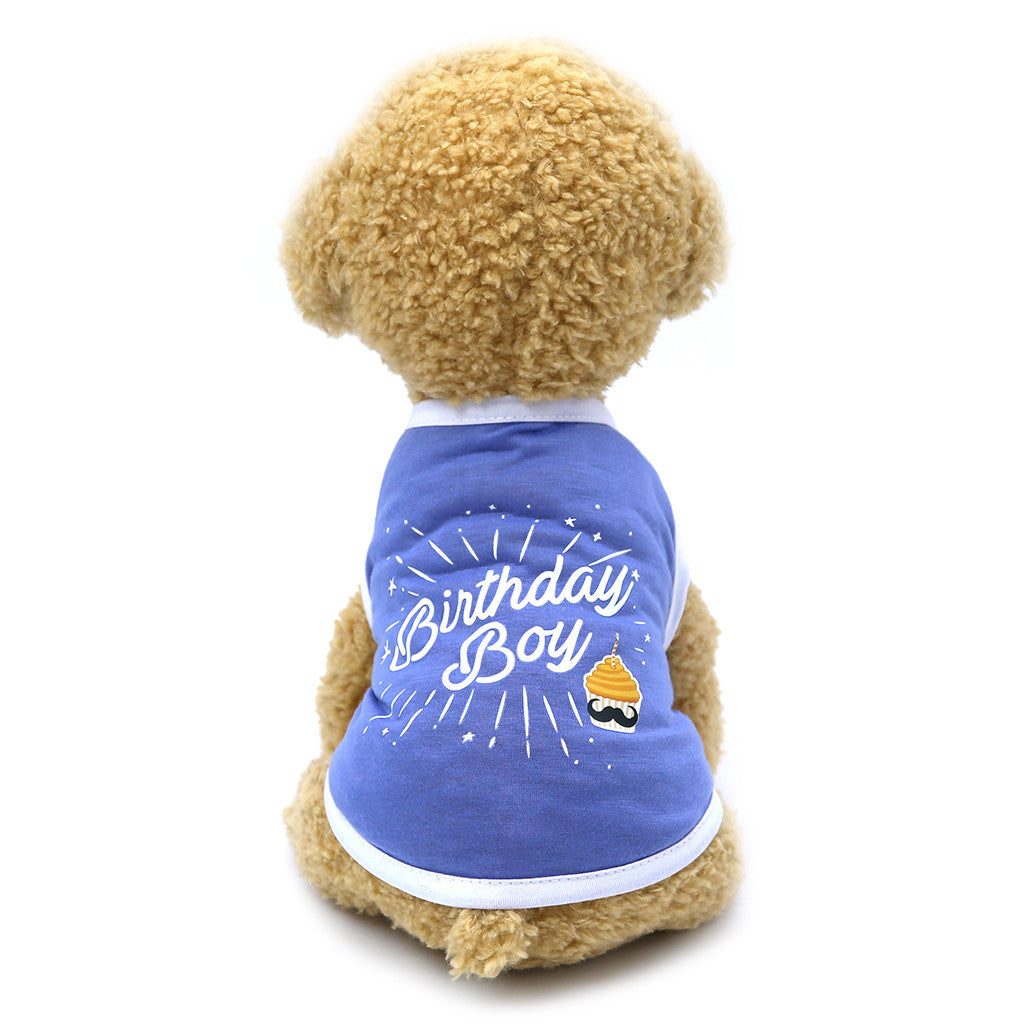 Pet Dog Birthday Shirt Painting Polar Puppy Coat Pets Cat Warm Clothes Coat