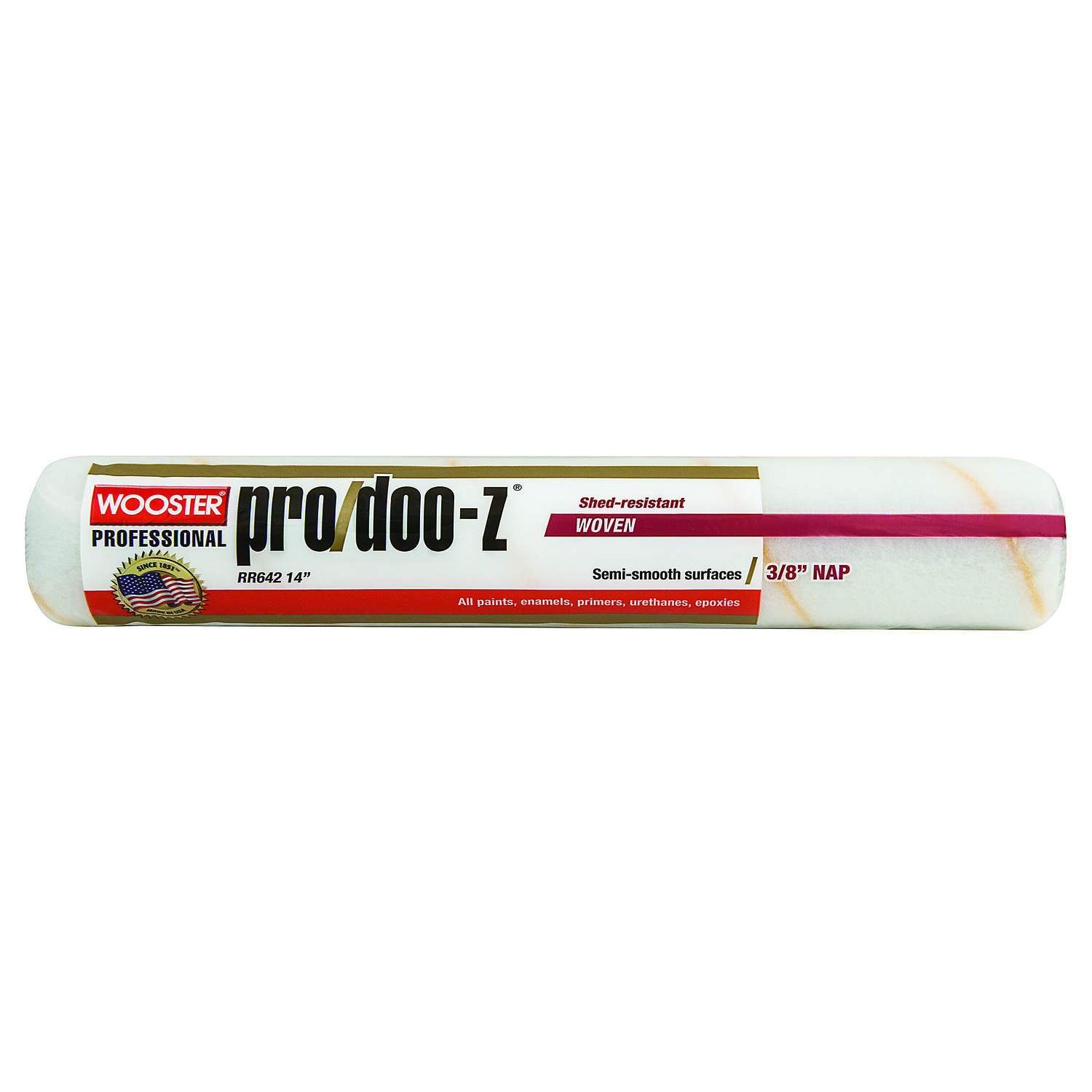 Wooster Pro/Doo-Z Woven Fabric 14 in. W X 3/8 in. Regular Paint Roller Cover 1 pk