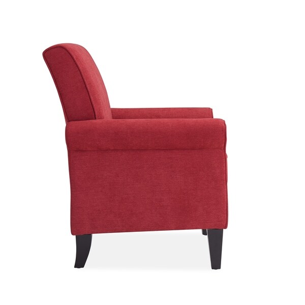 Copper Grove Herve Brick Red Velvet Traditional Arm Chair