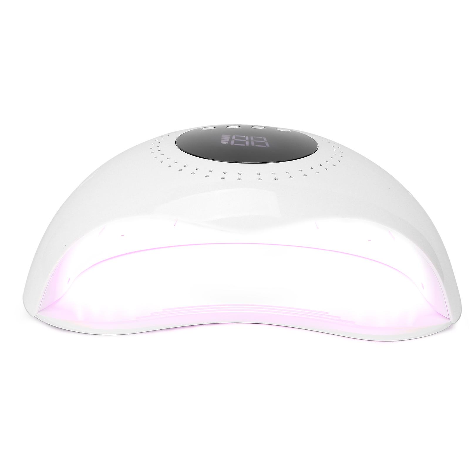 Uv Led Nail Lamp 120w Portable Lcd Display Gel Polish Curing Lamp Nail Dryer (100240v)white Us Plug