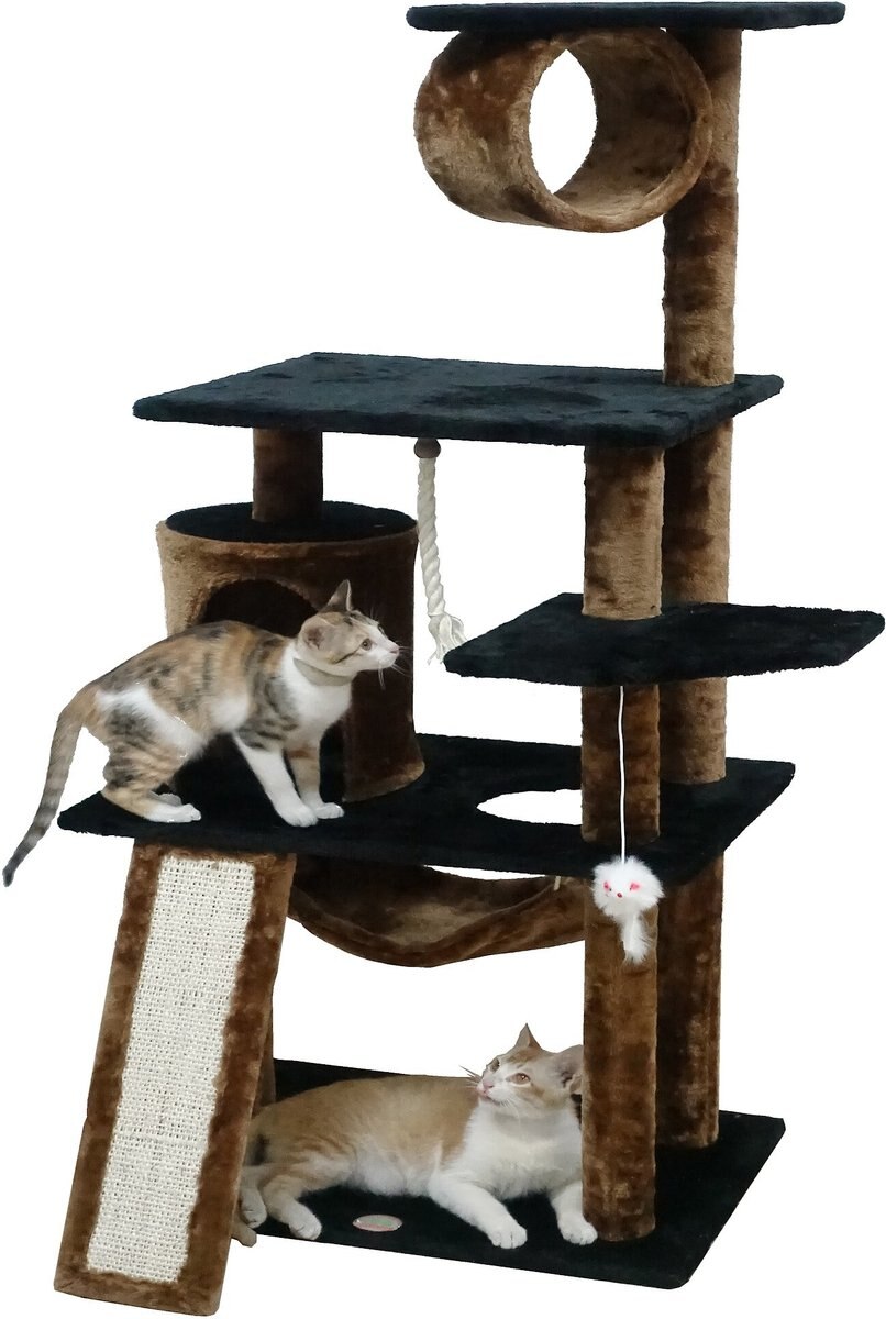 Go Pet Club 53-in Faux Fur Cat Tree and Condo