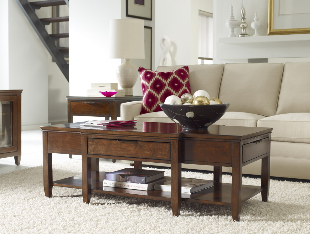 Kincaid Elise Solid Wood Cocktail Table  Amaretto   Transitional   Coffee Tables   by Emma Mason  Houzz