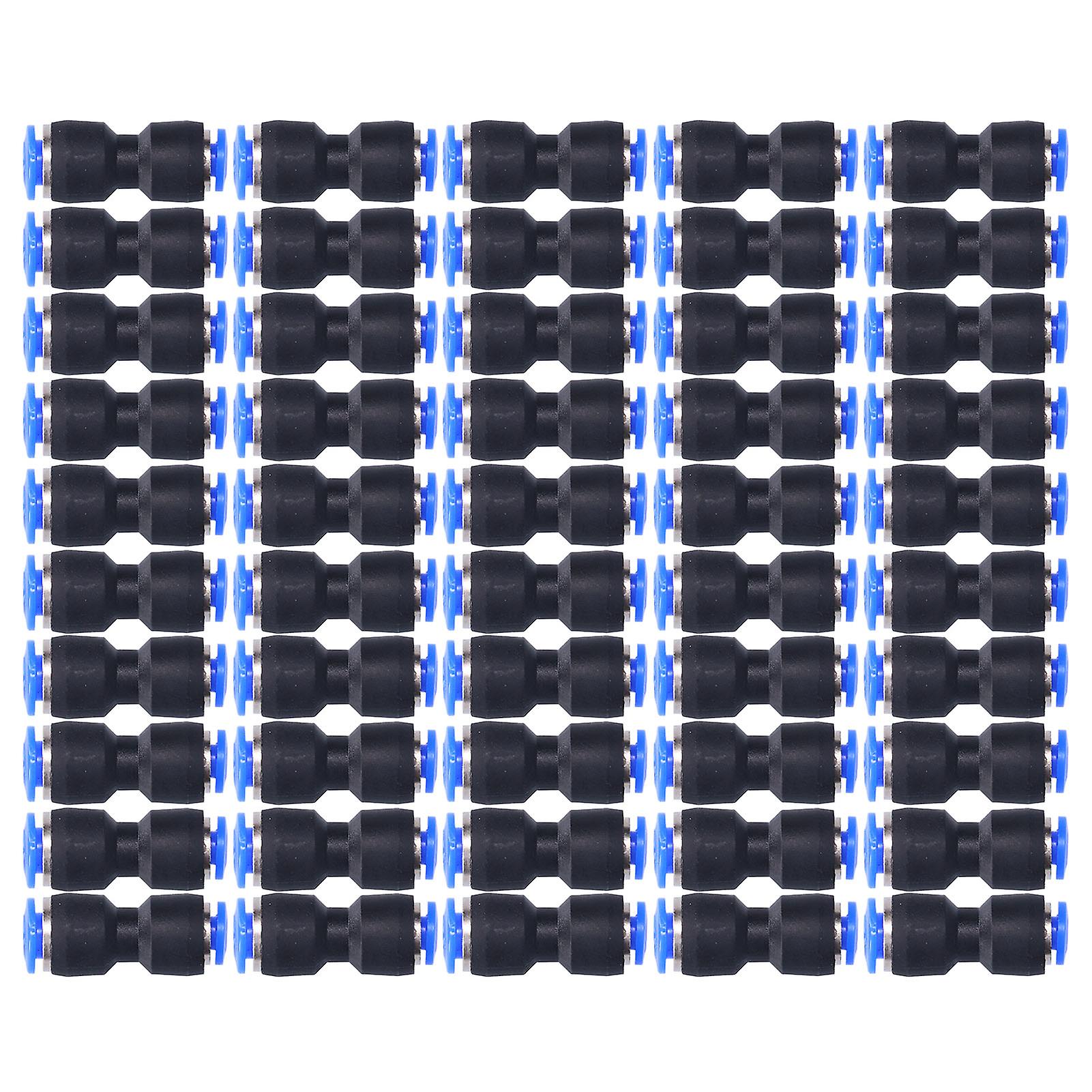50pcs Pneumatic Reducing Connector Straight Push In Reducer Fittings For Pg64 Air Tube