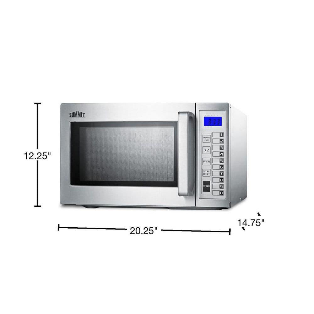 Summit Appliance 09 cu ft Countertop Microwave in Stainless Steel