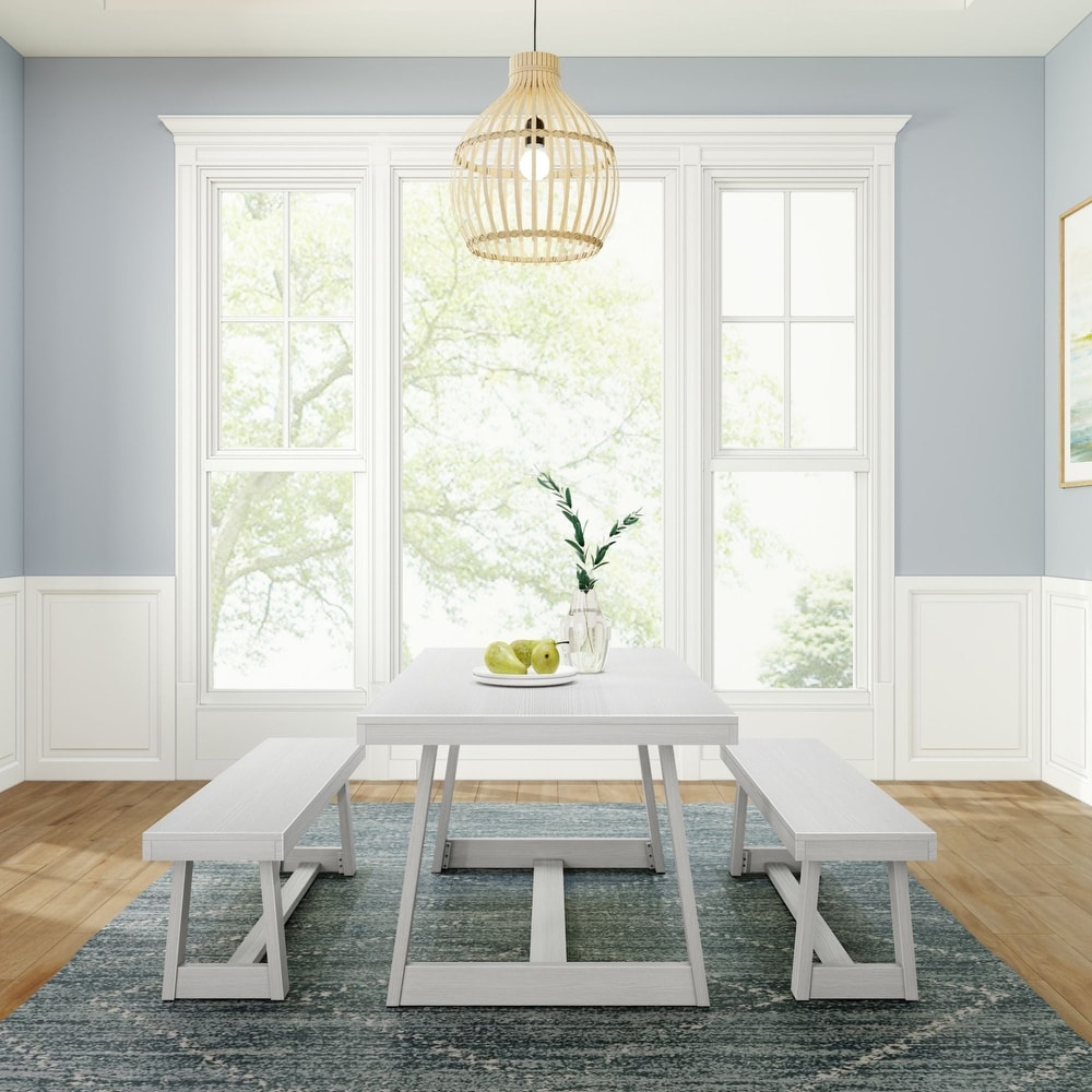 Plank and Beam Classic Dining Table and Benches