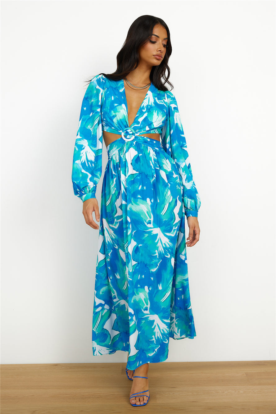 Resort Style Maxi Dress Blue