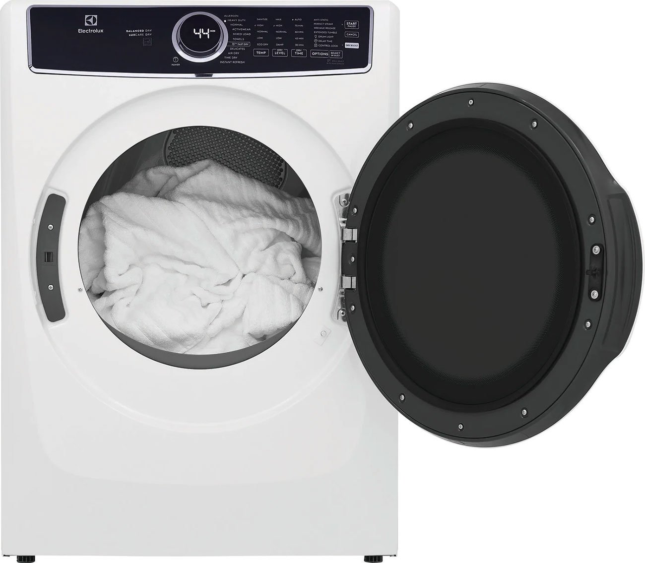 Electrolux 8 Cu. Ft. White Front Load Perfect Steam Electric Dryer With Balanced Dry and Instant Refresh