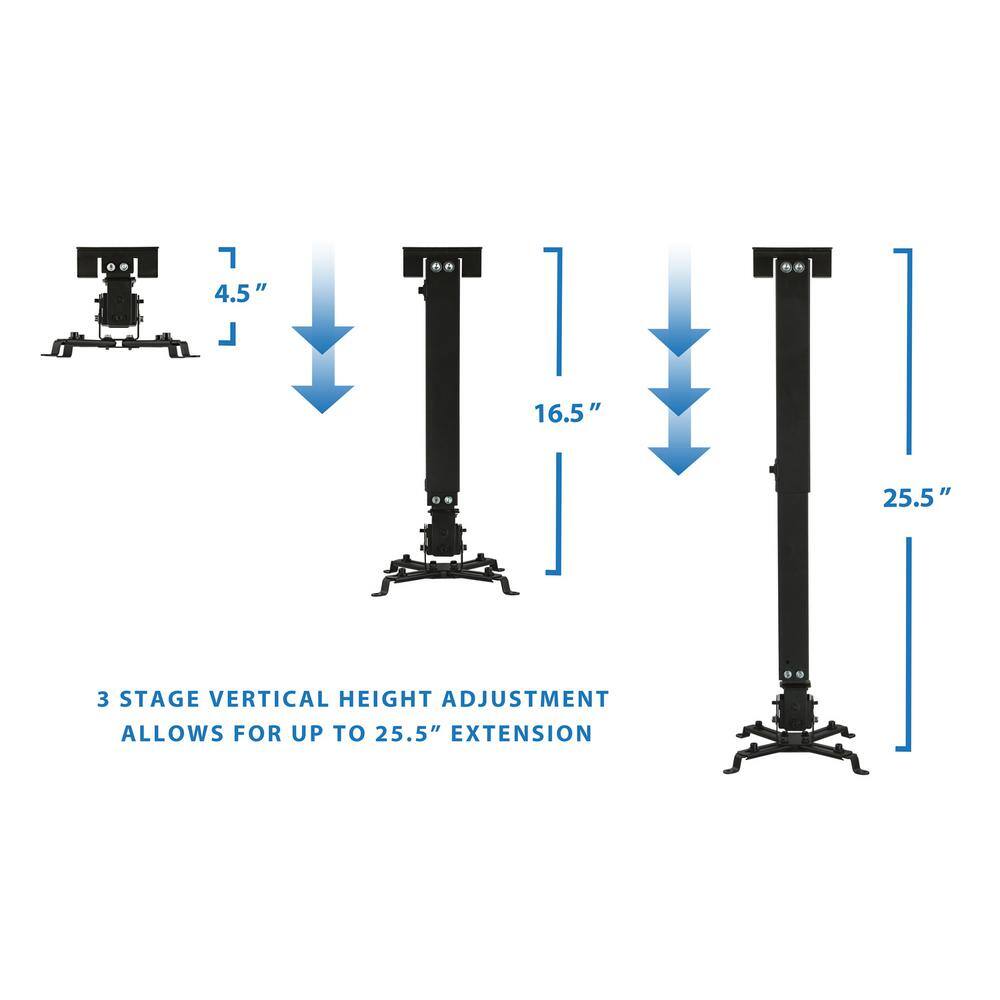 mount-it! Full Motion Projector Wall and Ceiling Mount MI-604