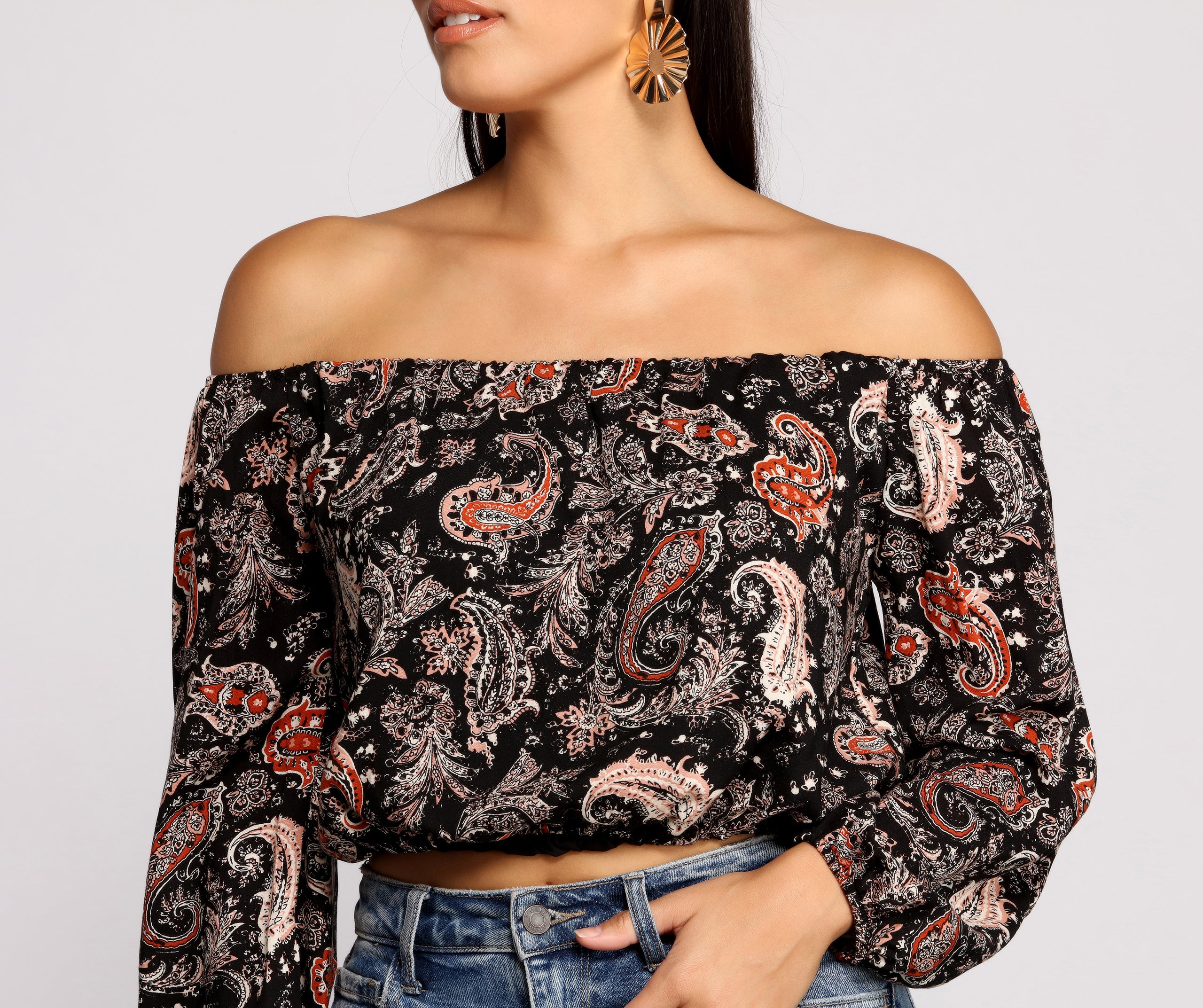 Free Sprit Paisley Crop Top